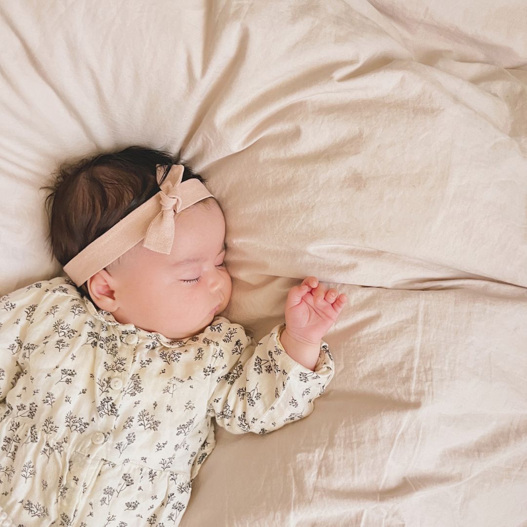 Baby Headband - Beige Linen