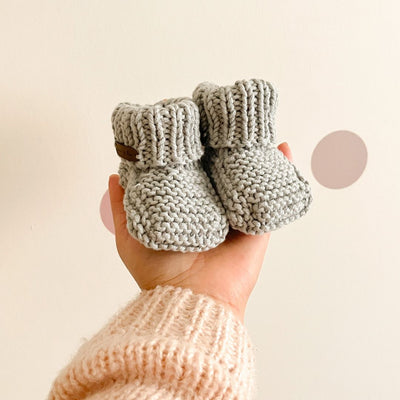 Knitted boot (0-6 months) - Grey