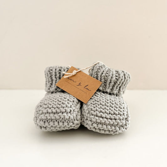 Knitted boot (0-6 months) - Grey