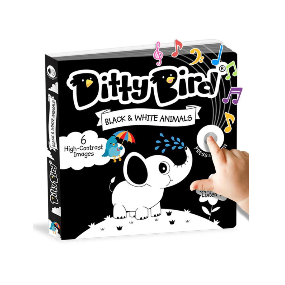 Black and White Animals Musical Interactive Book 