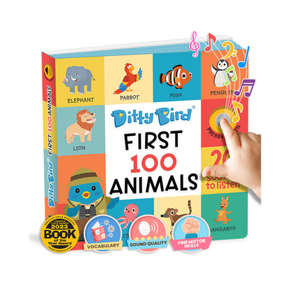 Libro Interactivo Musical - First 100 Animals | Ditty Bird