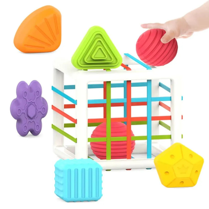 Rectángulo de Encaje y Sensorial Montessori - 13 Piezas | Huanger