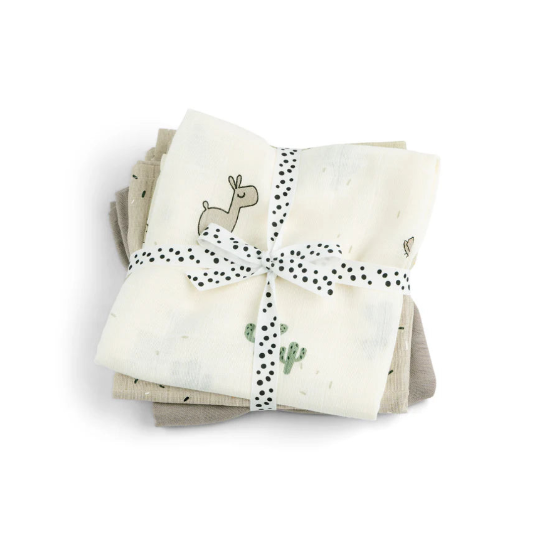 Set 3 Muselinas Pequeñas GOTS - Lalee - Arena | Done by deer