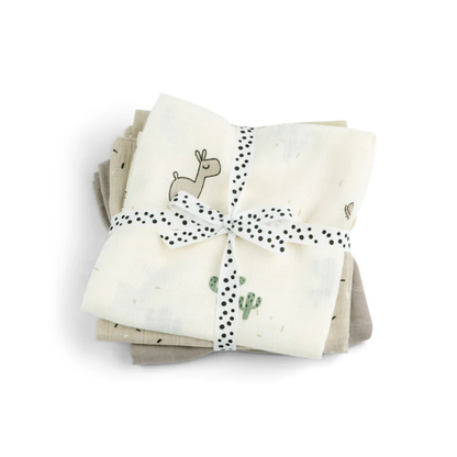 Set 3 Muselinas Pequeñas GOTS - Lalee - Arena | Done by deer