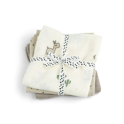 Set 3 Muselinas Pequeñas GOTS - Lalee - Arena | Done by deer