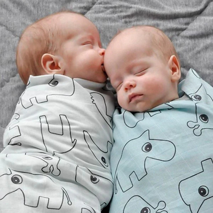 Pack 2 Muselinas Grandes - Contour - Azul | Done by deer