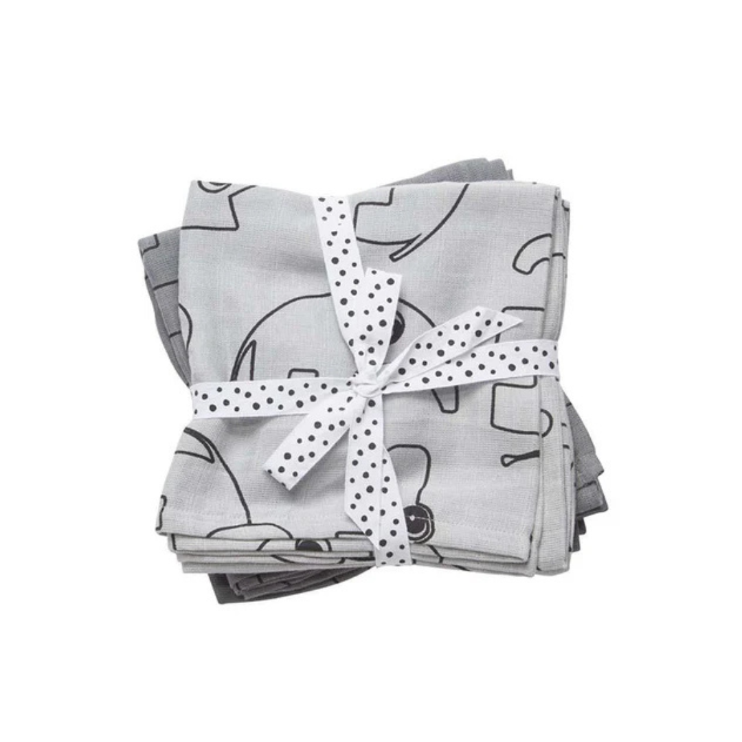 Pack 2 Muselinas Pequeñas - Contour - Gris | Done by deer