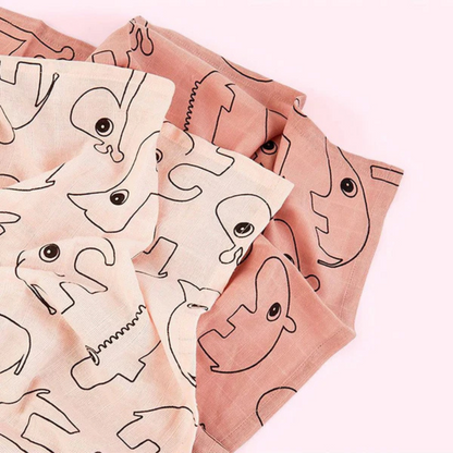 Pack 3 Muselinas Pequeñas GOTS - Deer Friends - Rosa | Done by deer