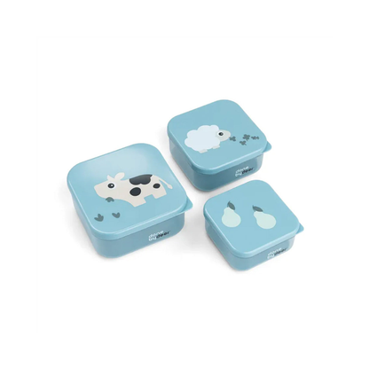 Set 3 Cajas para Snack Tiny Farm - Azul | Done by deer