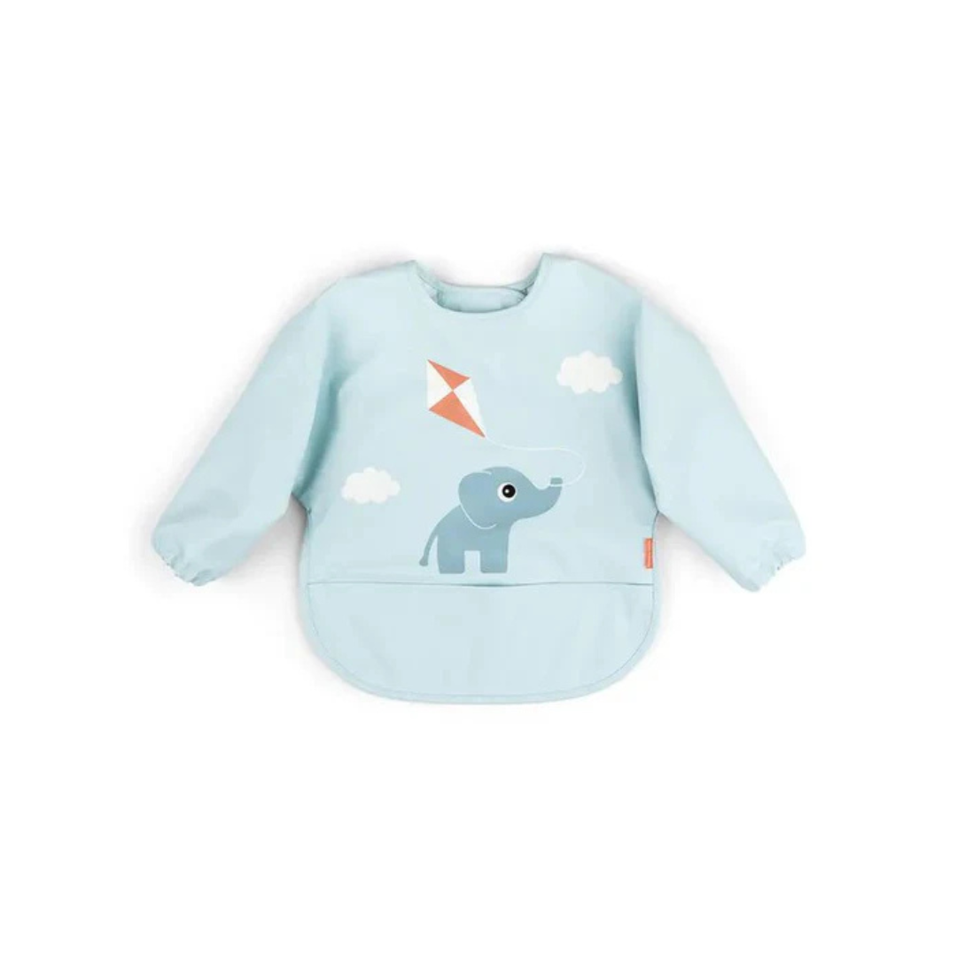 Babero Grande con Mangas y Bolsillo - Playground - Azul | Done by deer