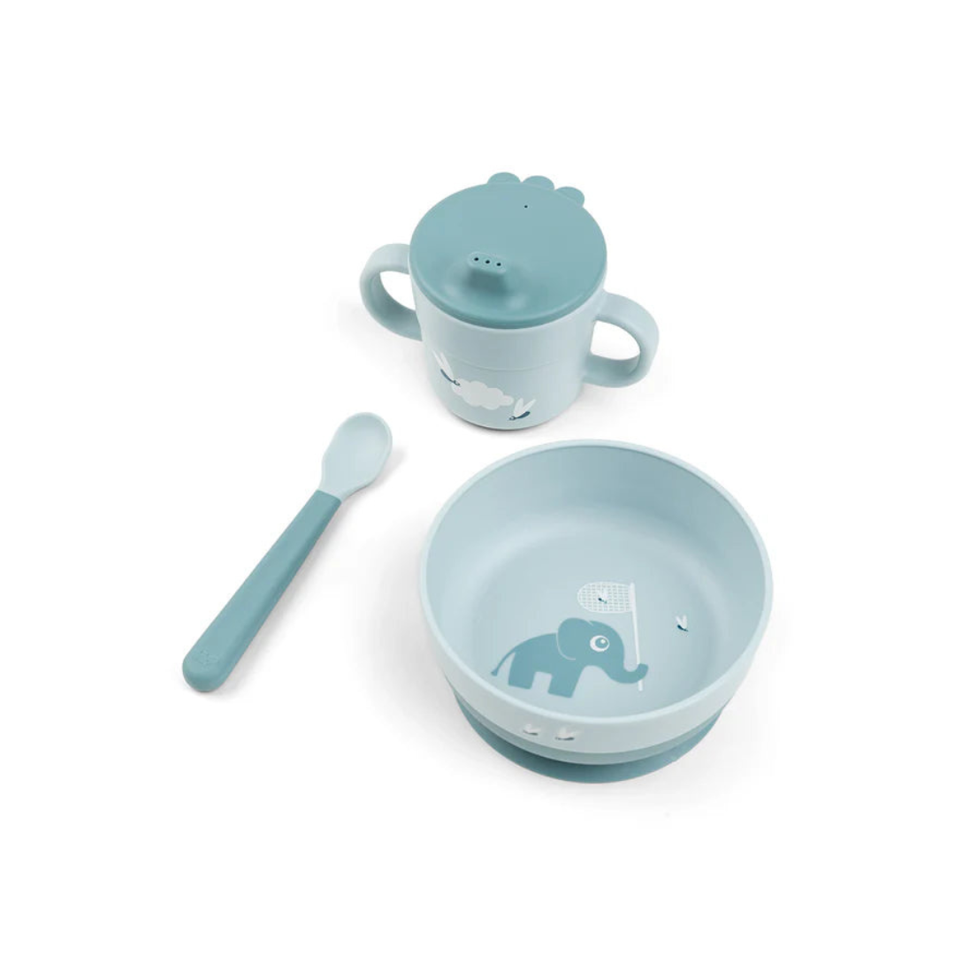 Set Primeras Comidas Happy Clouds - Azul