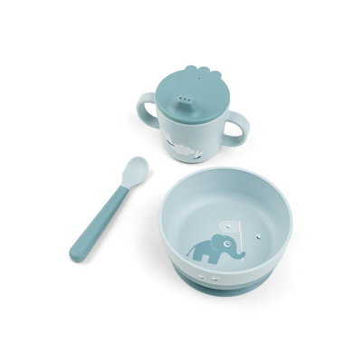 Set Primeras Comidas Happy Clouds - Azul