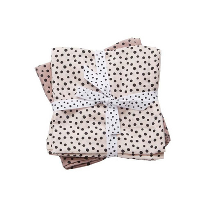 Set 2 Mantas Muselina Happy Dots - Rosa