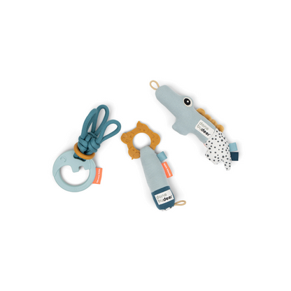 Pack de 3 Sonajeros Tiny Toys - Azul