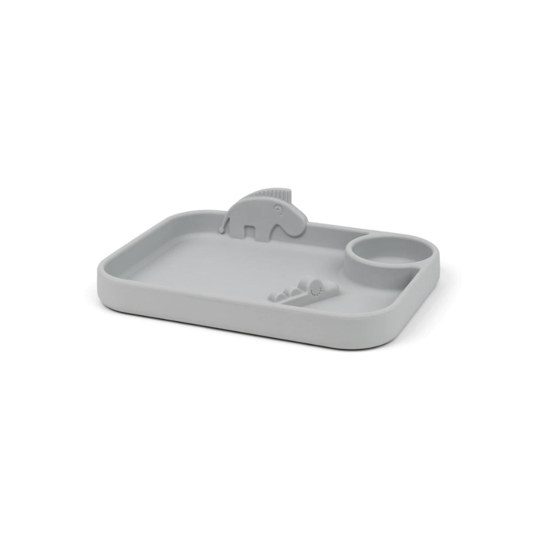 Plato con Compartimientos Peekaboo Deer Friends - Gris