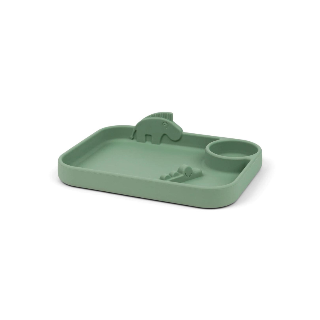 Plato con Compartimientos Peekaboo Deer Friends - Verde