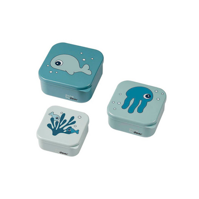 Set 3 Cajas para Snack Sea Friends - Azul