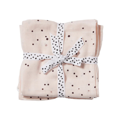 Set 2 Mantas Muselina Grande - Dreamy Dots - Rosa | Done by deer