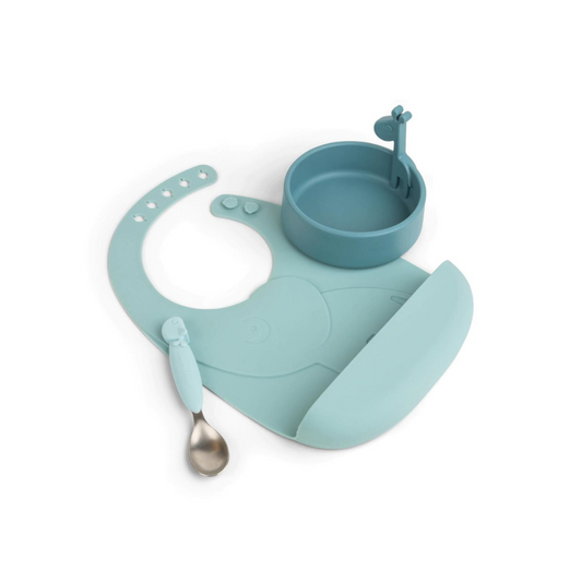 Set Primeras Comidas Peekaboo Deer Friends - Azul