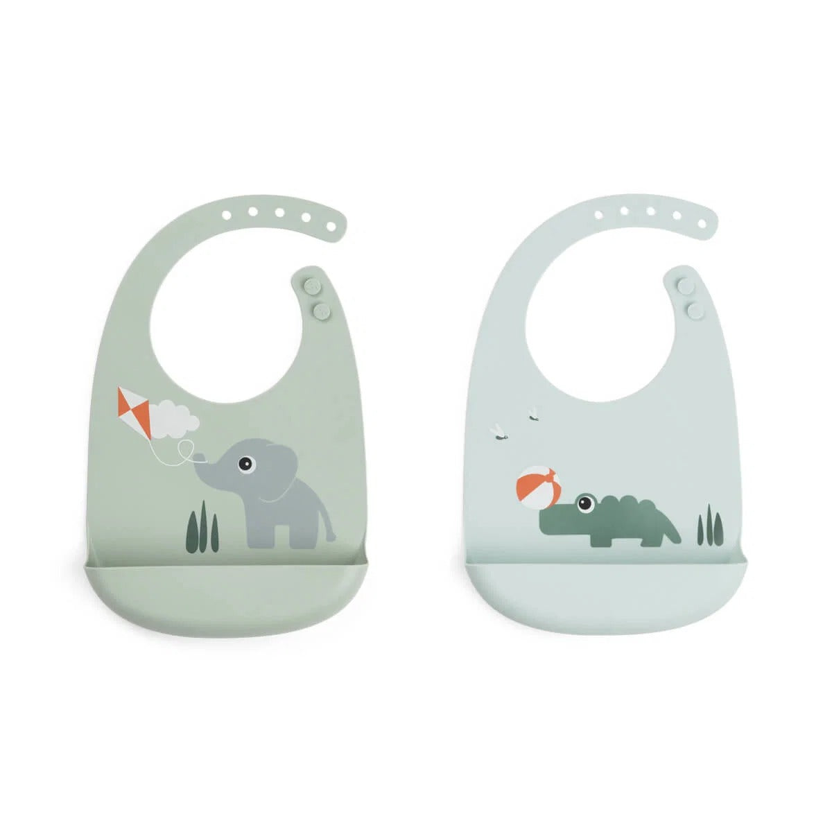 Set de 2 Baberos de Silicona Playground - Varios Colores