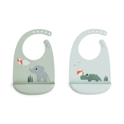 Set de 2 Baberos de Silicona Playground - Varios Colores