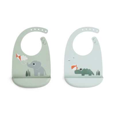 Set de 2 Baberos de Silicona Playground - Varios Colores | Done by deer