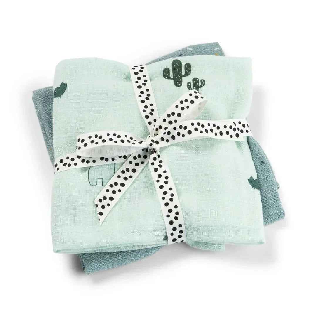 Set de 2 Muselinas Pequeñas Lalee - Azul