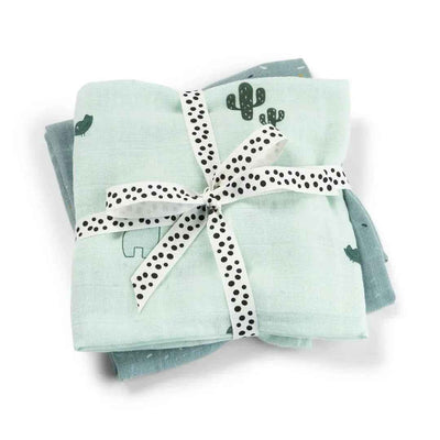 Set de 2 Muselinas Pequeñas Lalee - Azul | Done by deer