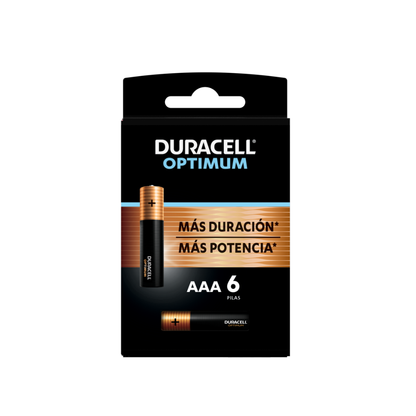 Pilas Optimum AAA - Pack de 6 unidades | Duracell