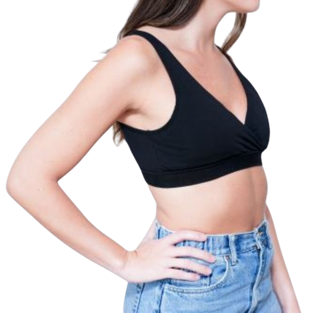 Sostén de Lactancia Absorbente Tipo Peto - Negro | Easy Milk