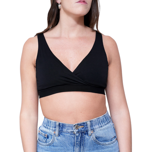 Sostén de Lactancia Absorbente Tipo Peto - Negro | Easy Milk