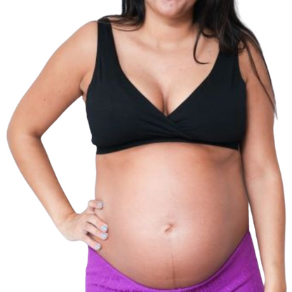 Sostén de Lactancia Absorbente Tipo Peto - Negro | Easy Milk