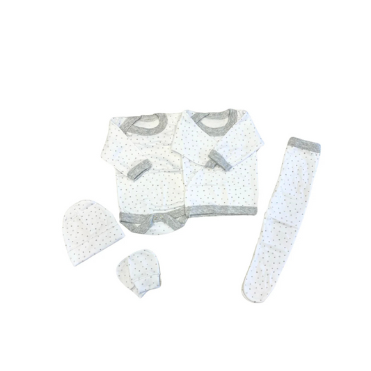 Ajuar de Guagua - Estrellas Grises | Algodones