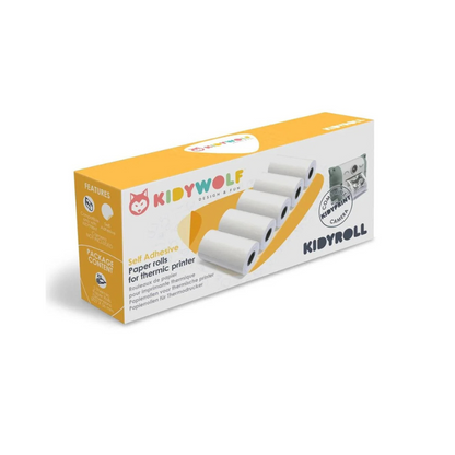 Pack de 5 rollos de Papel Térmico Autoadhesivo para Cámara de Foto con Impresión | Kidywolf