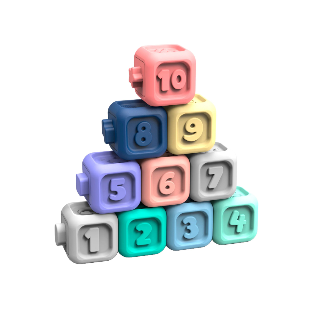 Bloques Cuadrados Pastel - 10 Piezas | Grasp