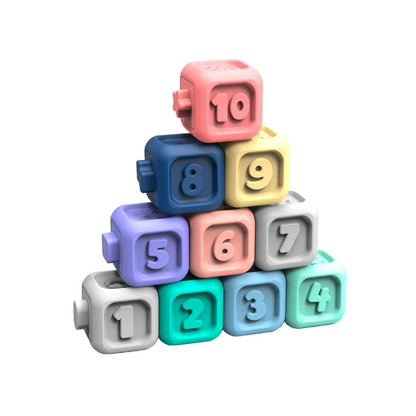 Bloques Cuadrados Pastel - 10 Piezas | Grasp