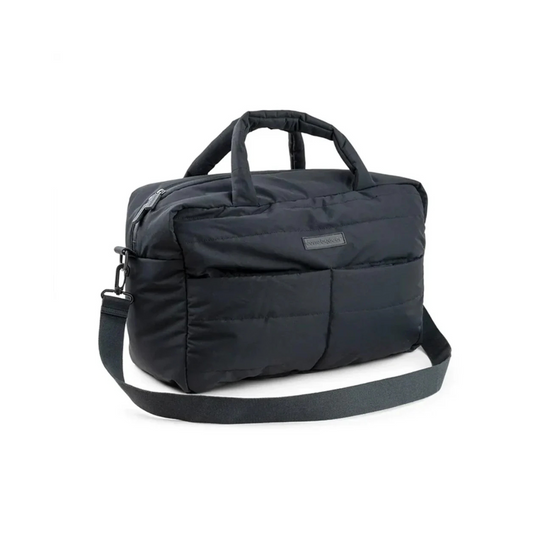Bolso Maternal Acolchado con Mudador Portátil - Negro | Done by deer