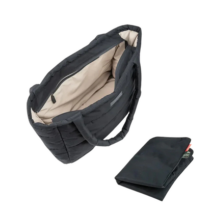Bolso Maternal Tote Acolchado con Mudador Portátil - Negro | Done by deer