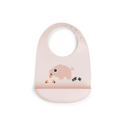 Babero de Silicona - Pigee Rosa | Done by deer