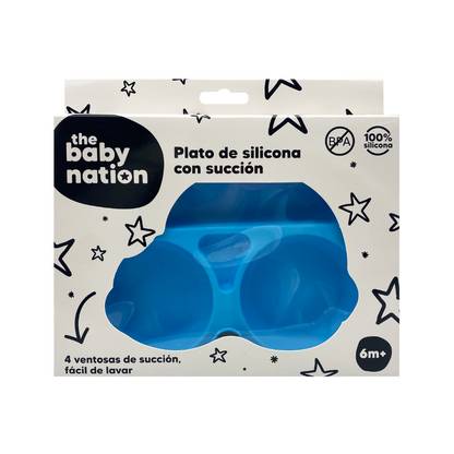 Plato de Silicona con Succión - Auto | The Baby Nation