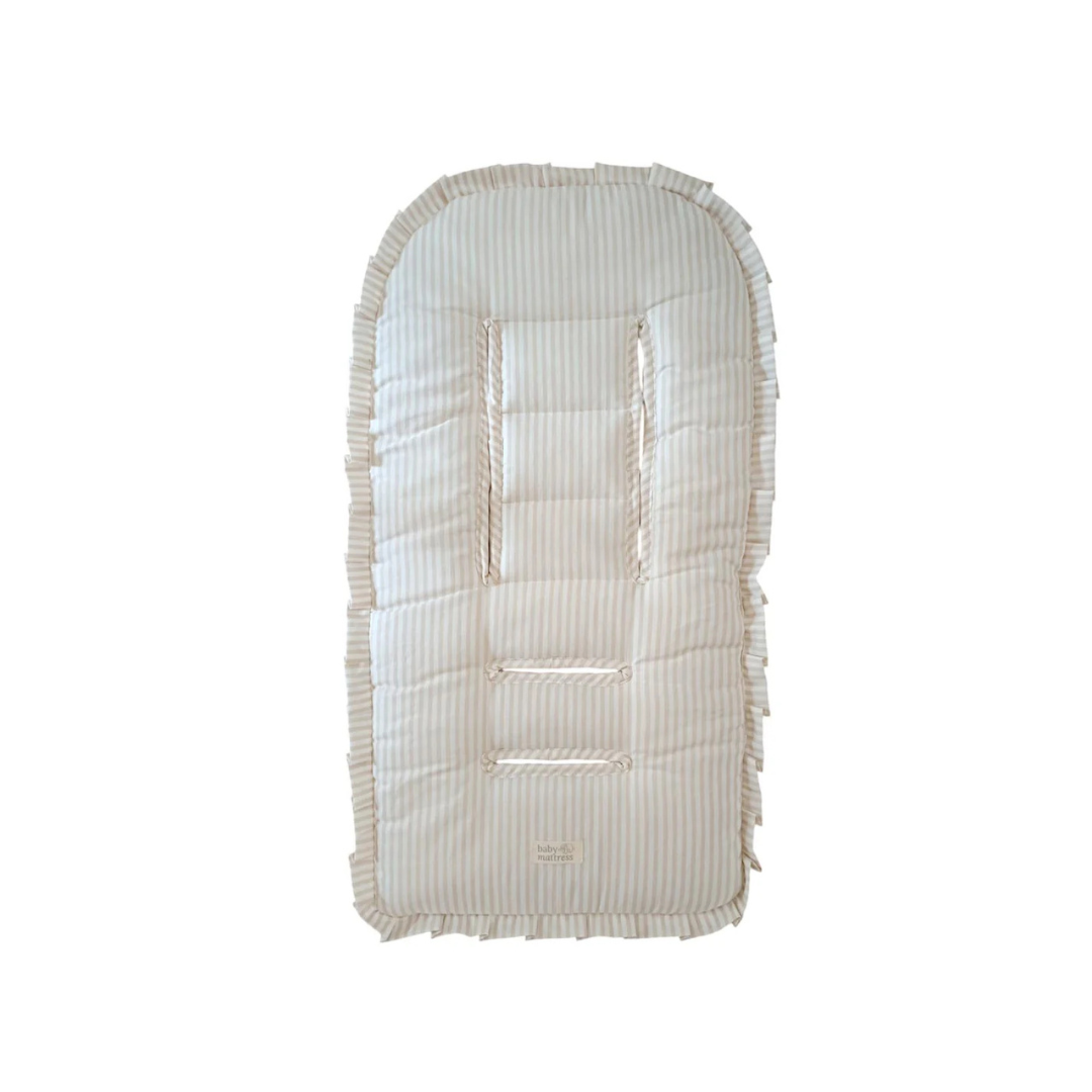 Padded Car Protector - Beige with Stripes