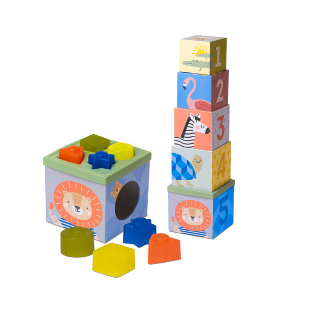 Cubo de Encaje y Formas - Savannah | Taf Toys