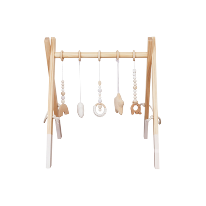 Gimnasio Infantil de Madera Aura - Natura/Blanco | Form Design