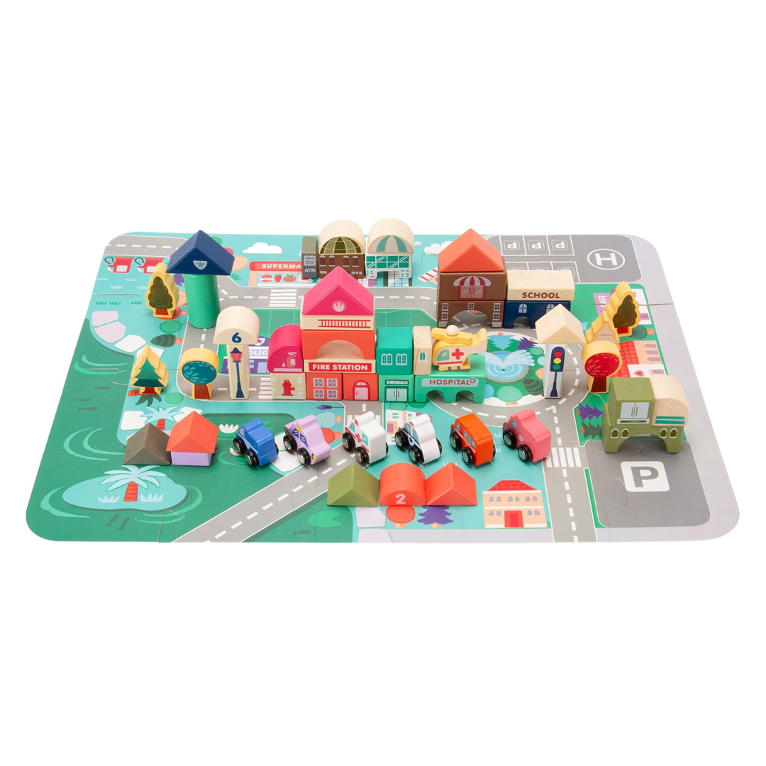 Bloques de Construcción Infantil de Madera Santiago - Multicolor | Form Design