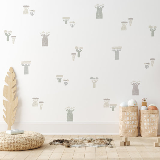 Decorative Wall Stickers - Baobab Four-color