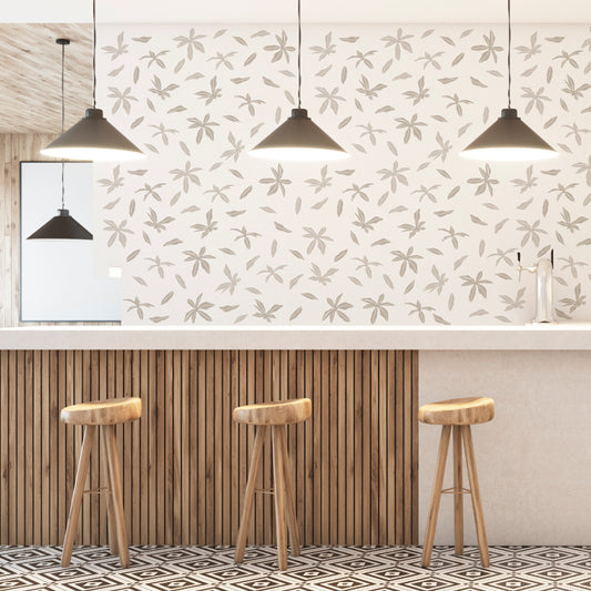 Decorative Wall Stickers - Taupe Flower Silhouette