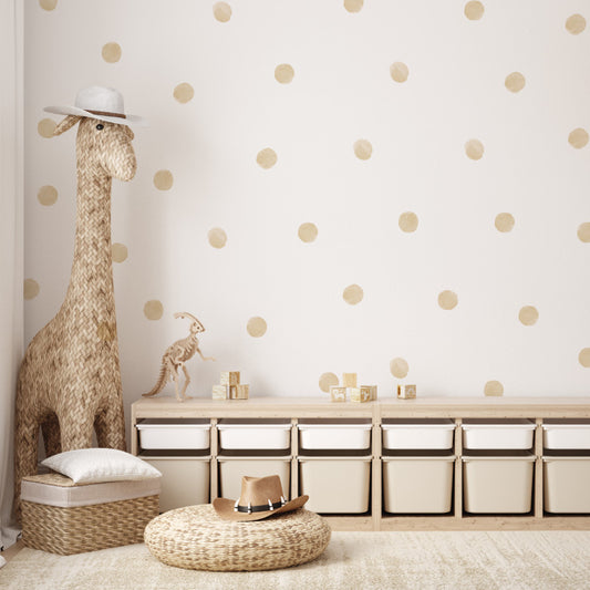 Decorative Wall Stickers - Yellow Polka Dots