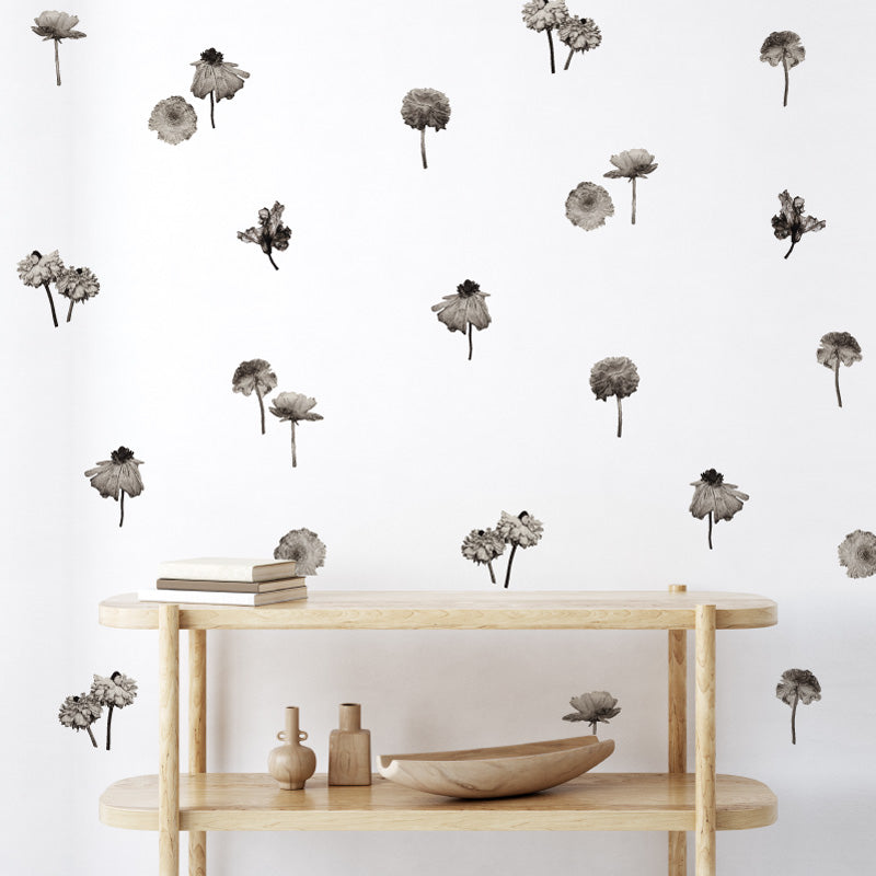 Decorative Wall Stickers - Sepia Peonies