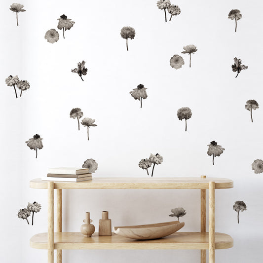 Decorative Wall Stickers - Sepia Peonies