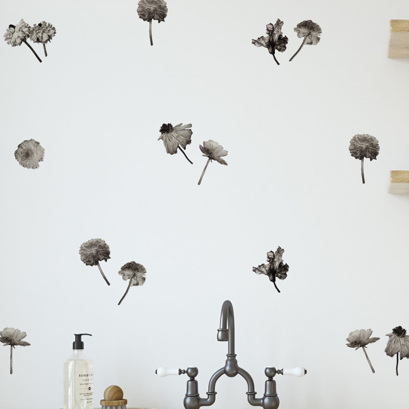 Decorative Wall Stickers - Sepia Peonies